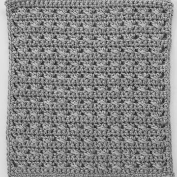 Cross-Stitched Square for Checkerboard Textures Throw in Red Heart Soft Heathers - LW4132-1
