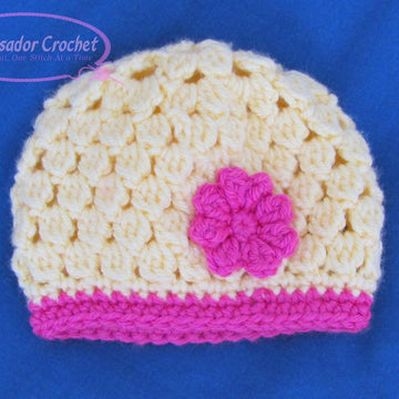 Blooming Clusters Baby Afghan & Hat Set