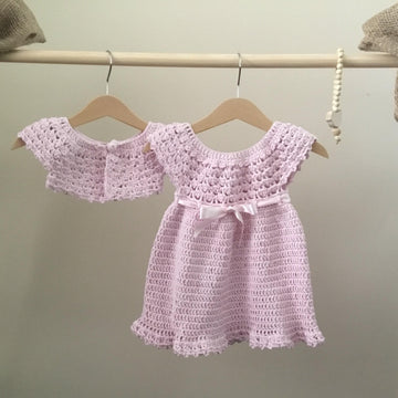 Pearl Baby Girl Dress & Bolero Cardigan Set N 604