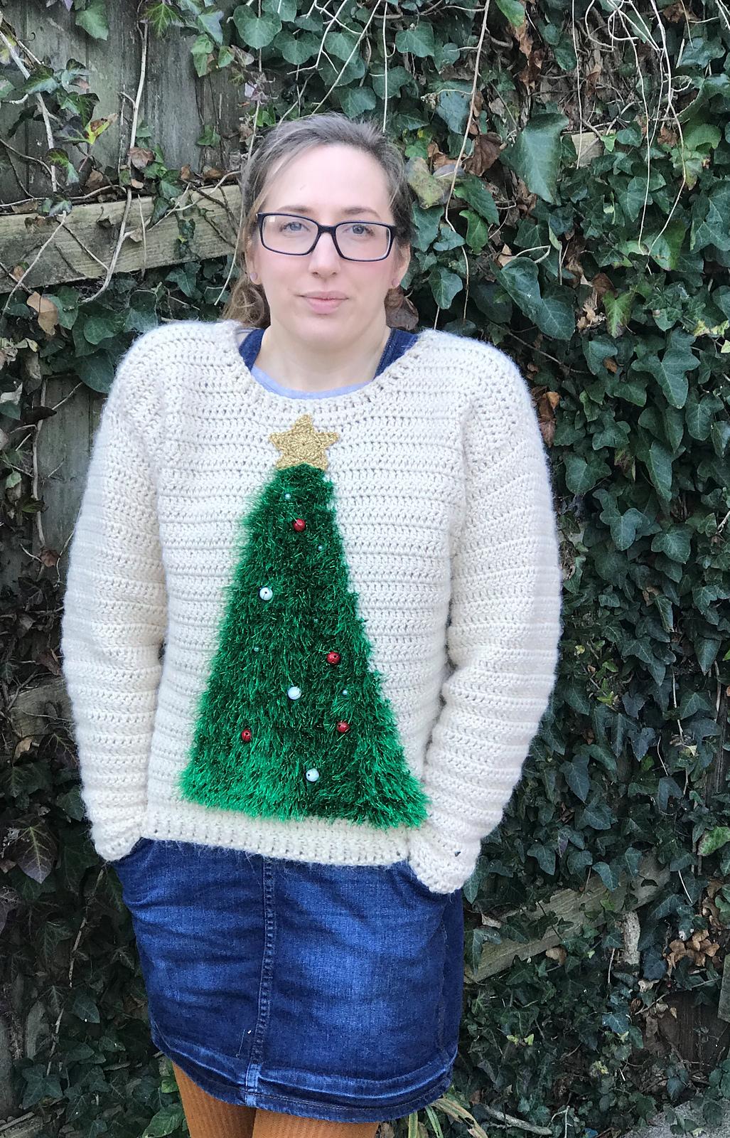 FAMILY Tinsel Tannenbaum Christmas Jumper