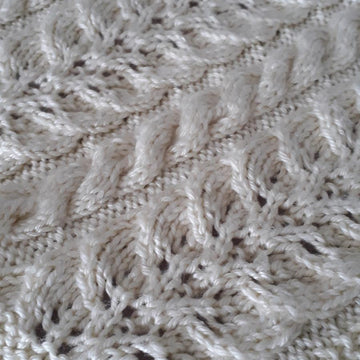 Leaf & Cable Pram & Cot Blanket