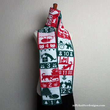 12 Cats of Christmas Scarf
