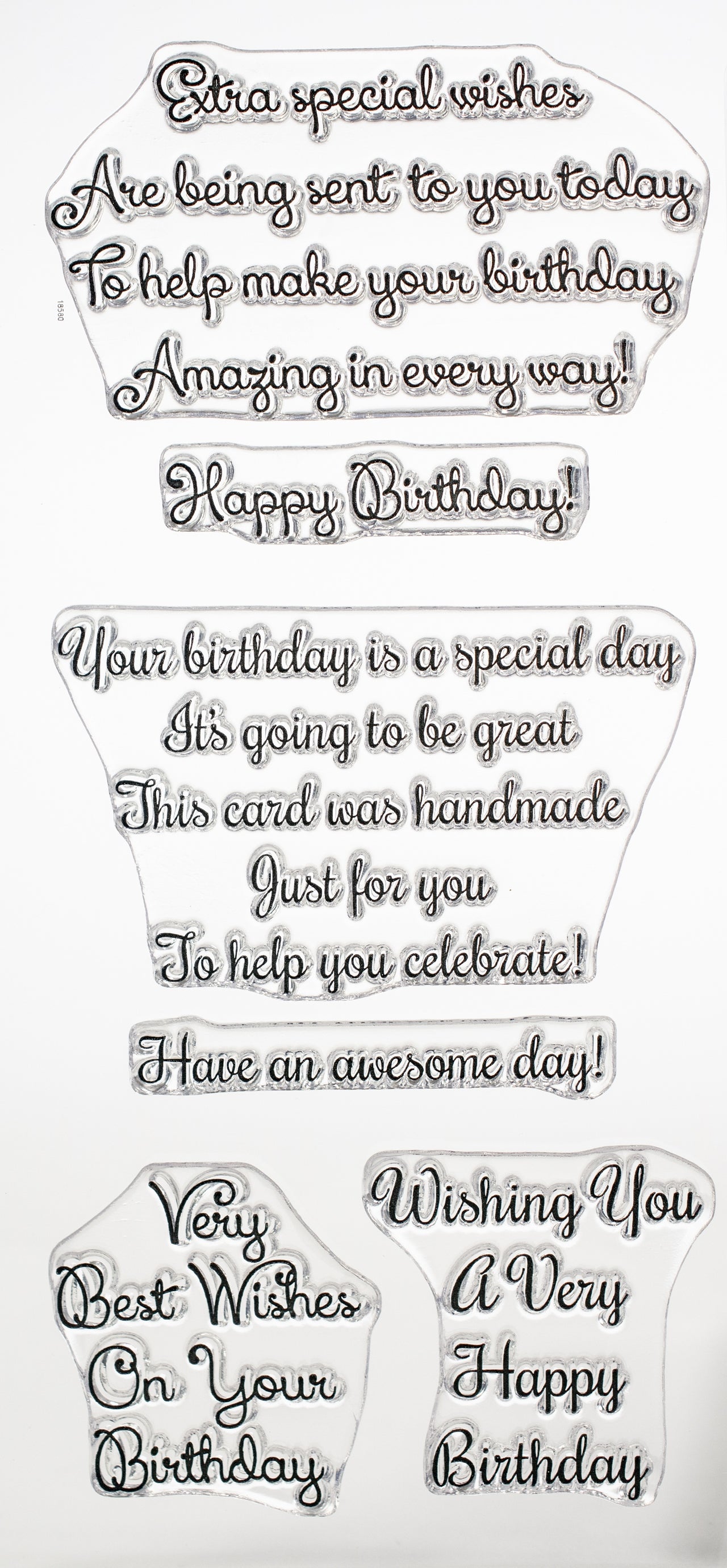 Creative Expressions Sentimentally Yours By Phill Martin Clear Stamp Set - Swirly Birthday Verses