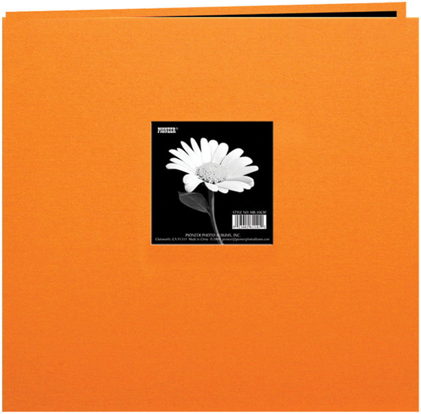 Pioneer Book Cloth Cover Post Bound Album 12"X12" - Orange