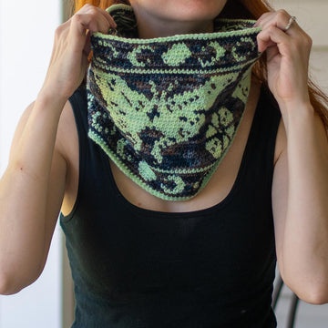 Luna Moth Crochet Cowl