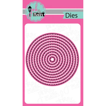 Pink & Main Dies - Stitched Circle, 10/Pk