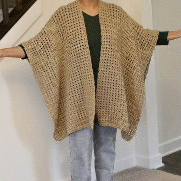 Simple&Easy Crochet Ruana Pattern