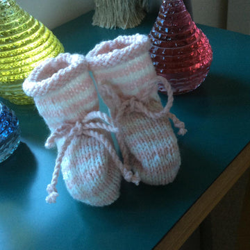 Striped Baby Bootees