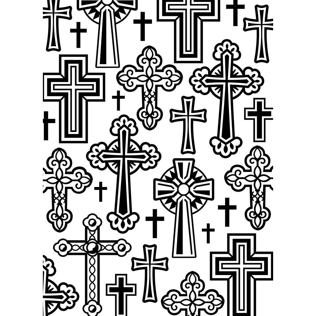 Darice Embossing Folder 4.25"X5.75" - Crosses