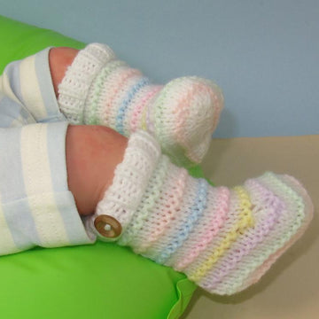 Easy Baby Candy Stripe Booties