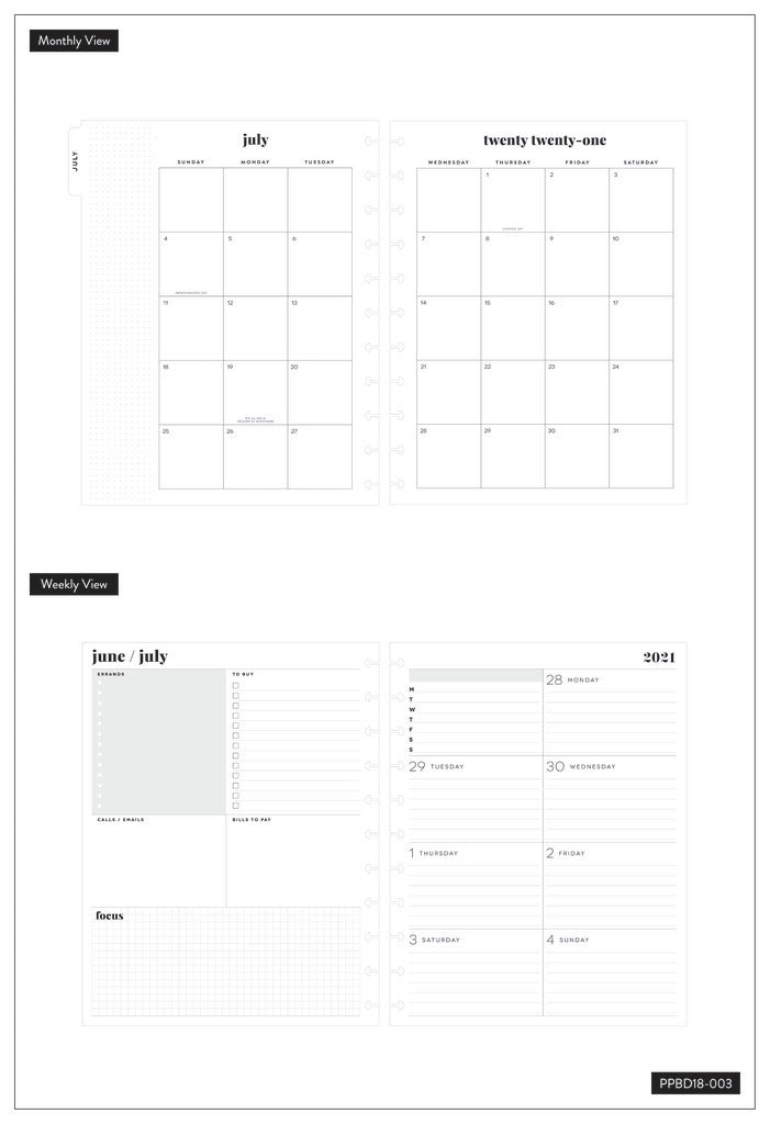 The Happy Planner Jungle Vibes Big 18 Month Planner
