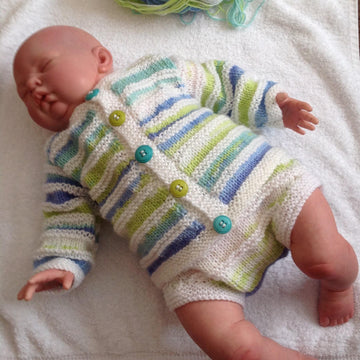 Baby cardigan and shorts set