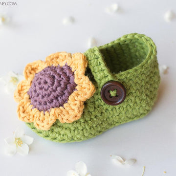 Sunflower Baby Booties