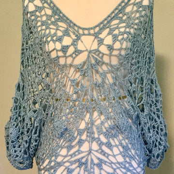 Batwing Drop Sleeve V-Neck Tunic Top