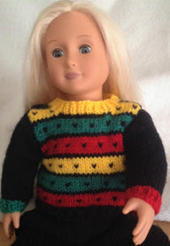 18 inch Dolls Dash and stripe Jumper