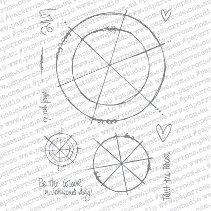 Paper Rose Clear Stamps 4"X6" - Colour Wheel Love