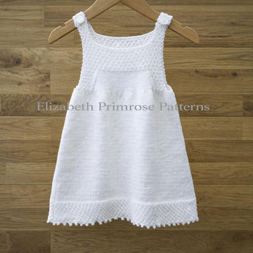 White Moss Pinafore Dress P128