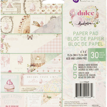 Prima Marketing Double-Sided Paper Pad 6"X6" 30/Pkg - Dulce By Frank Garcia, 6 Designs/5 Each
