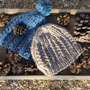 Winter Blue Beanies - 2 Patterns