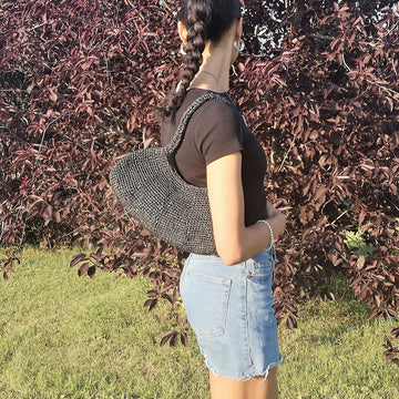 Nadège Raffia Purse