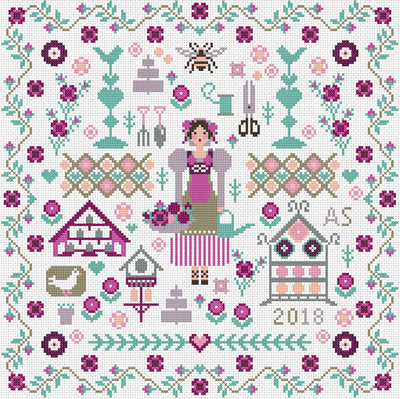 Riverdrift House Summer Garden Cross Stitch Kit - 30cm x 30cm