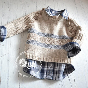 Trendy little man's sweater P091