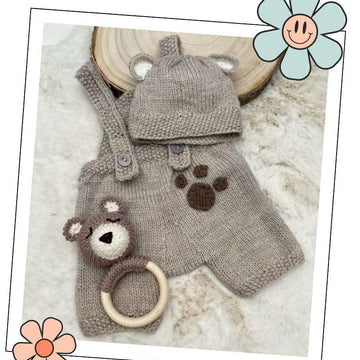 Baby Bear Romper and Hat Set