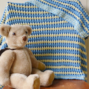 Baffled Brioche Baby Blanket