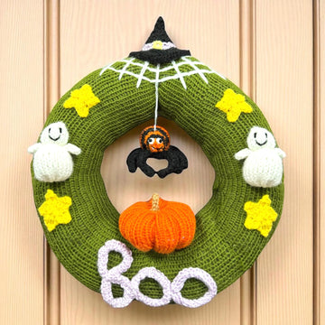Halloween Pumpkin Wreath 22 cms