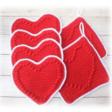 Heart Coasters and Pot Holders