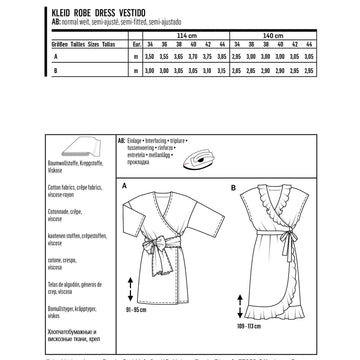 Burda Style Misses' Dress – Casual Fit – Hem Frills B6208 - Paper Pattern, Size 8-18