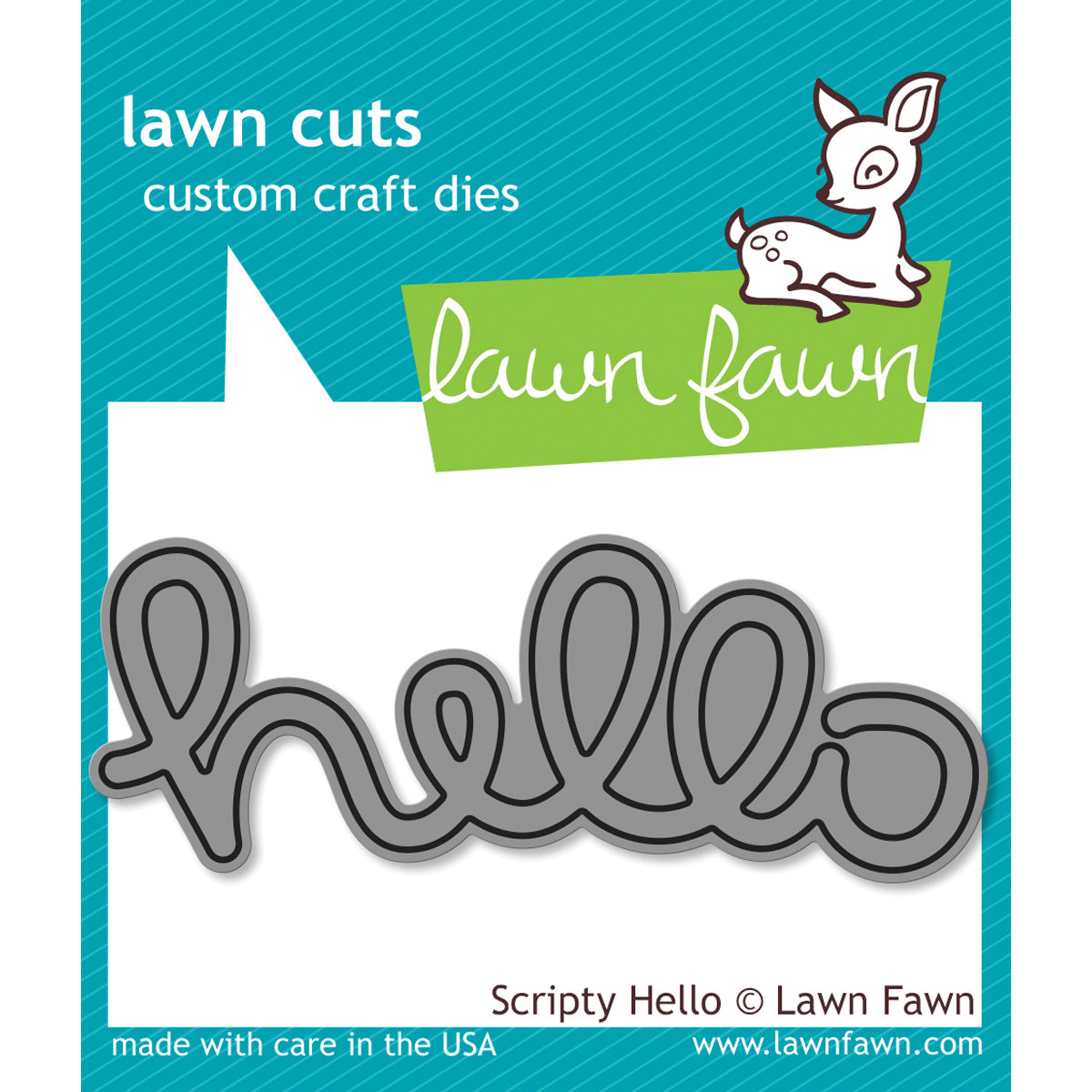 Lawn Fawn Lawn Cuts Custom Craft Die - Scripty Hello