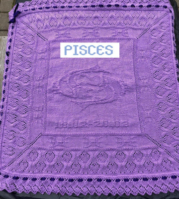 Nr. 6 Zodiac Pisces Baby blanket
