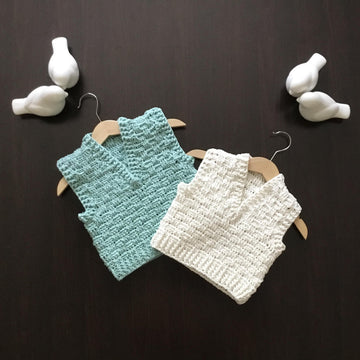 Harmony Basketweave V Collar Vest N 691
