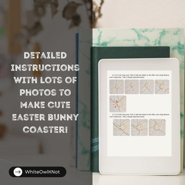 Easter Bunny Macrame Coaster Pattern