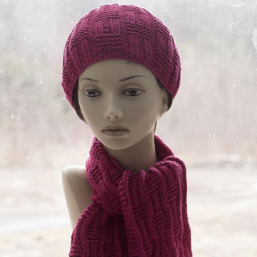 Wavy Rib Hat and Scarf