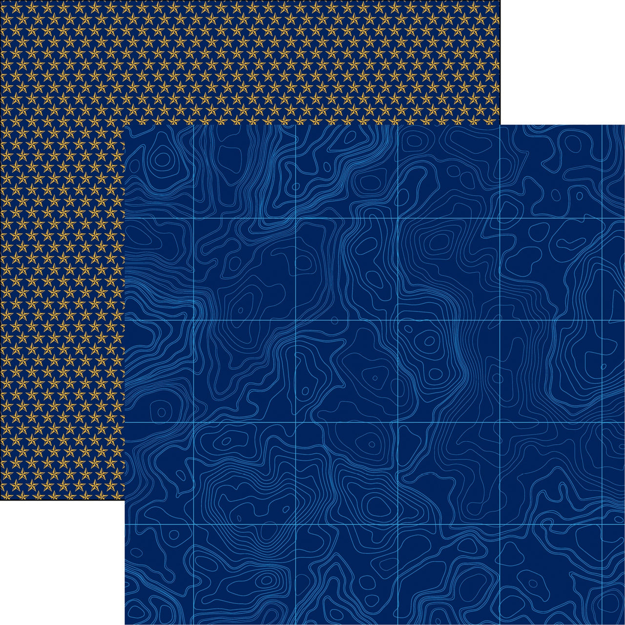 Reminisce Navy Double-Sided Cardstock 12"X12" 25/Pkg - #3