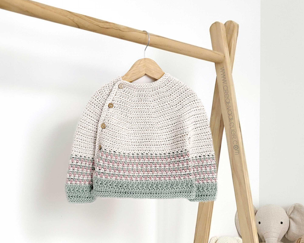 7 sizes - TICA Crochet Sweater / Cardigan