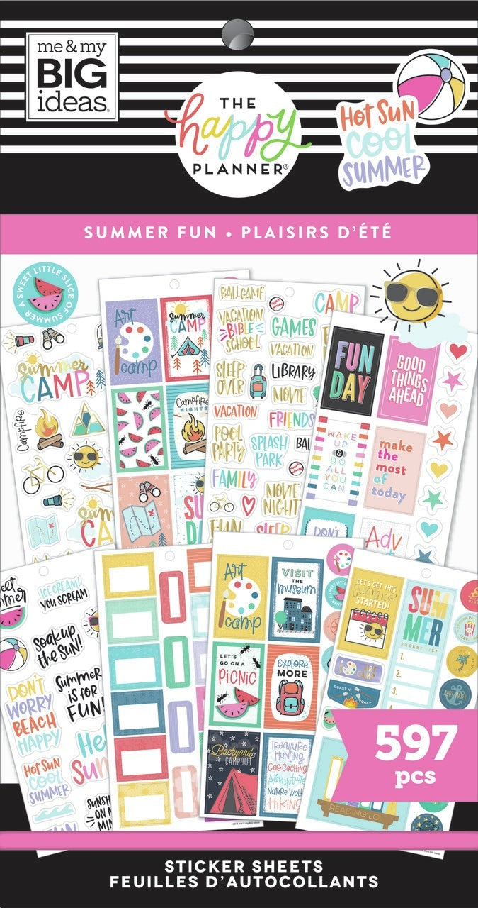 Happy Planner Sticker Value Pack - Summer Fun, 597/Pkg