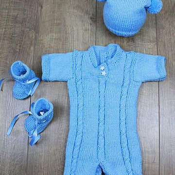 Cable Onesie Knitting Pattern #312