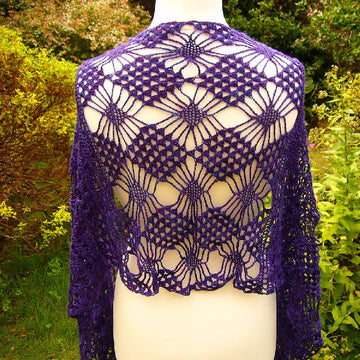 Single skein crochet shawl