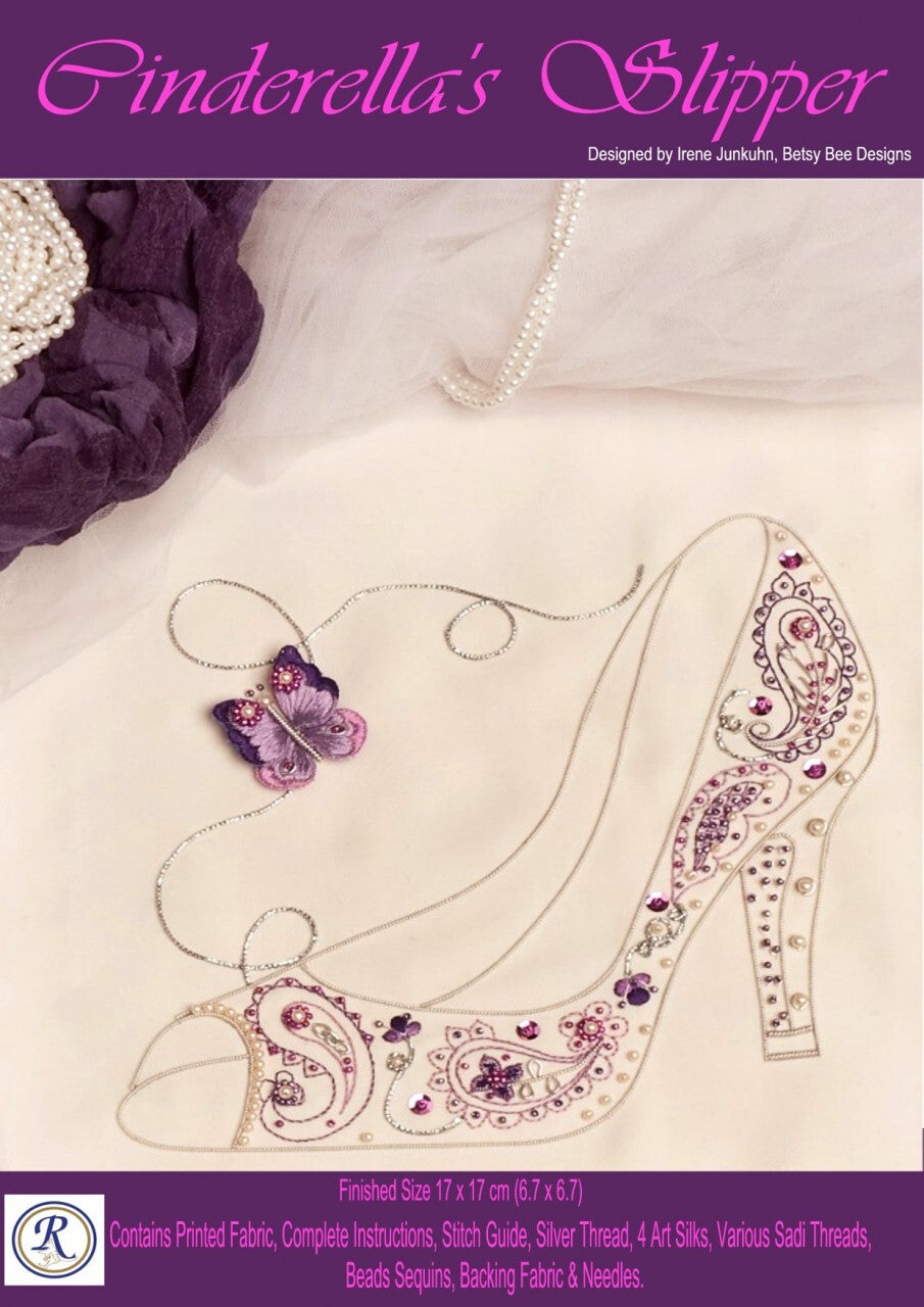 Rajmahal Cinderella's Slipper Printed Embroidery Kit - Multi