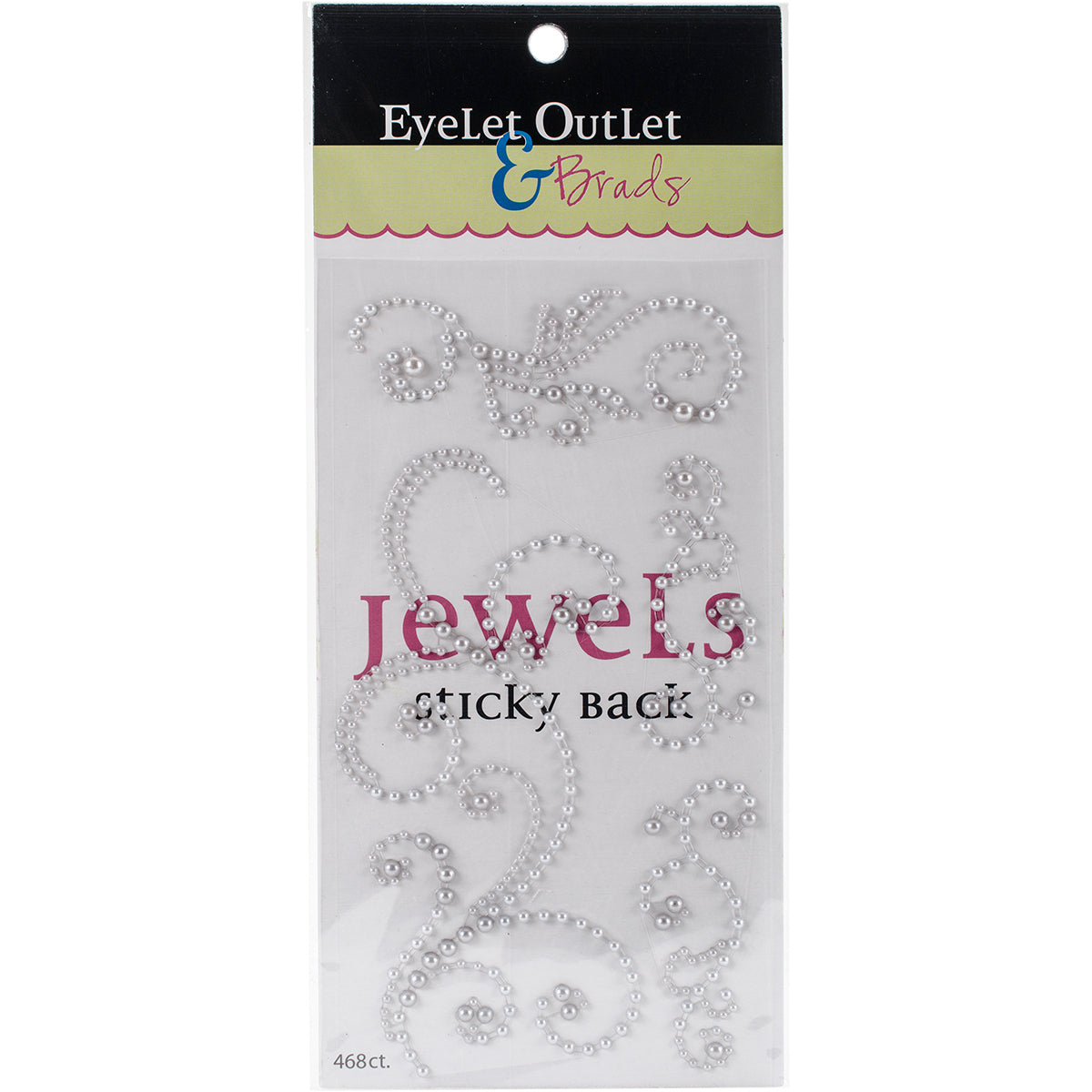 Eyelet Outlet Adhesive Pearl Swirls 468/Pkg - Silver