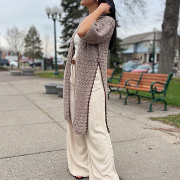 Side Slits Crochet Cardigan