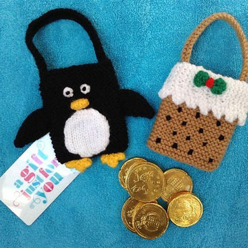 Penguin and Christmas Pudding Gift Bags