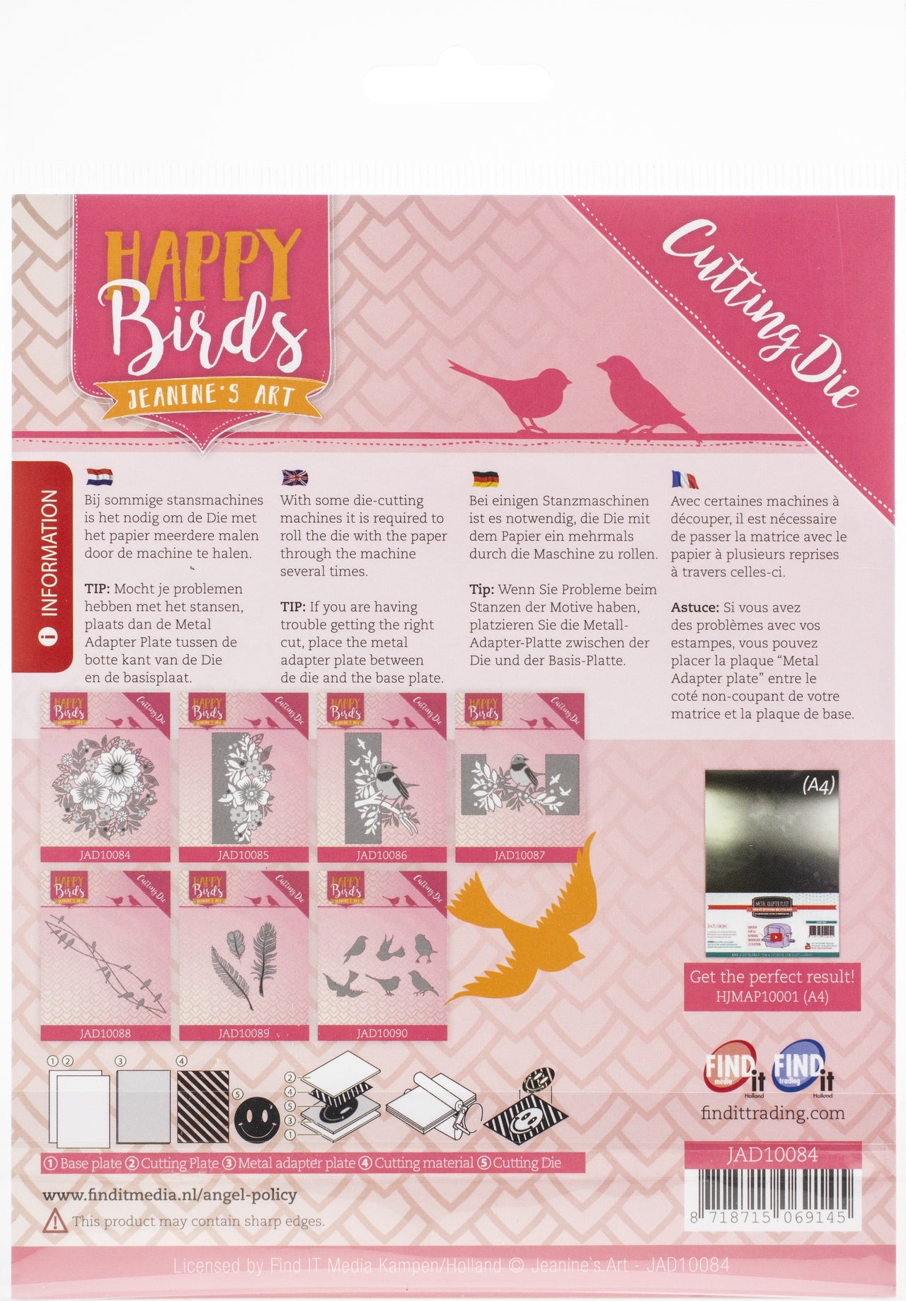Find It Trading Jeanine's Art Die - The Circle Of Flowers, Happy Birds