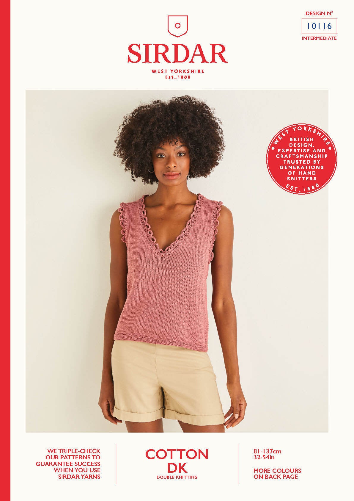 Ladies Top in Sirdar Cotton DK - 10116 - Leaflet