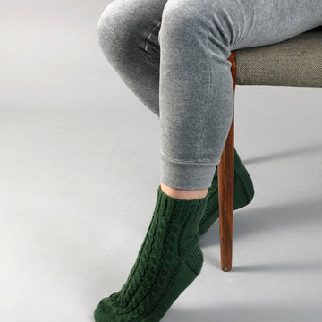 Aiden Socks - Knitting Pattern For Women in Debbie Bliss Toast
