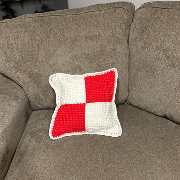 Tunisian Afghan and Pillow