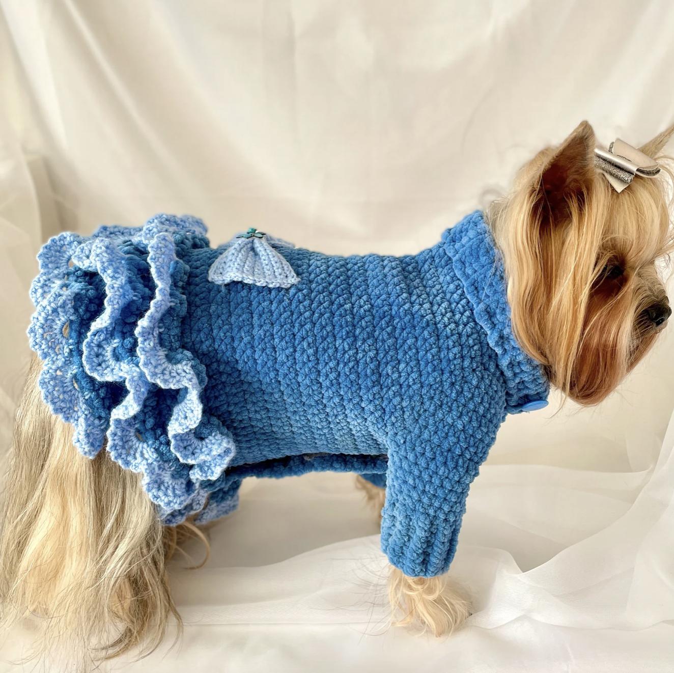Crochet Dog Dress Pattern for Small Dogs DIY